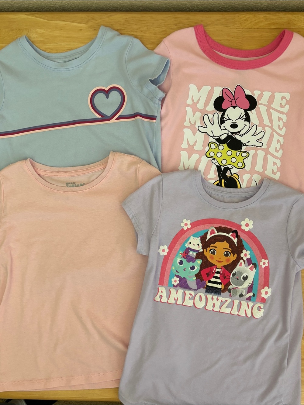 Lot Of 4 Little Kid Girl's Size 6 Short Sleeve T-Shirts - Gabby’s Dollhouse